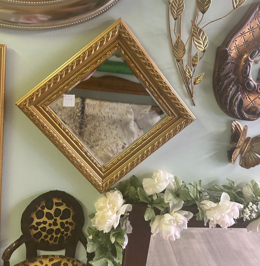 Small Gold Framed Mirror