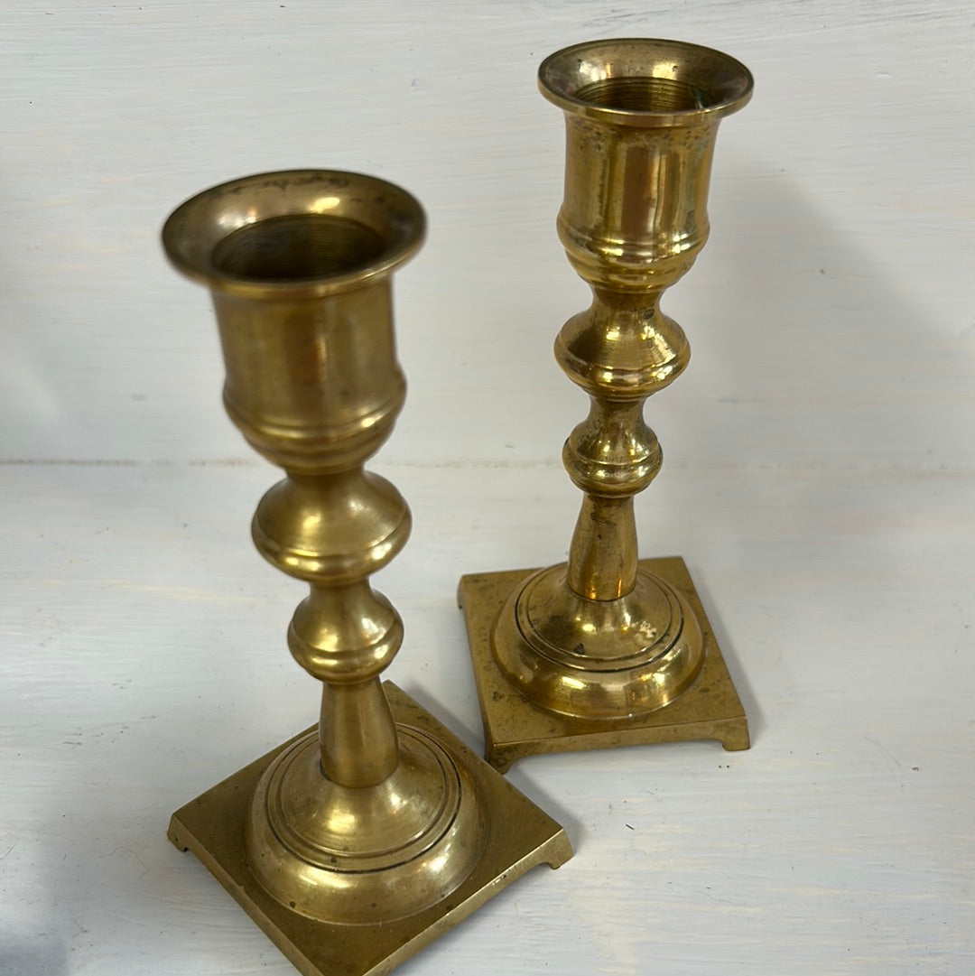 Vintage brass candlesticks (pair)