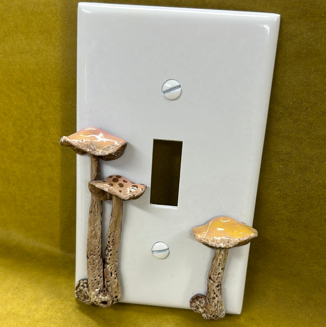 Mushroom switch plate cover