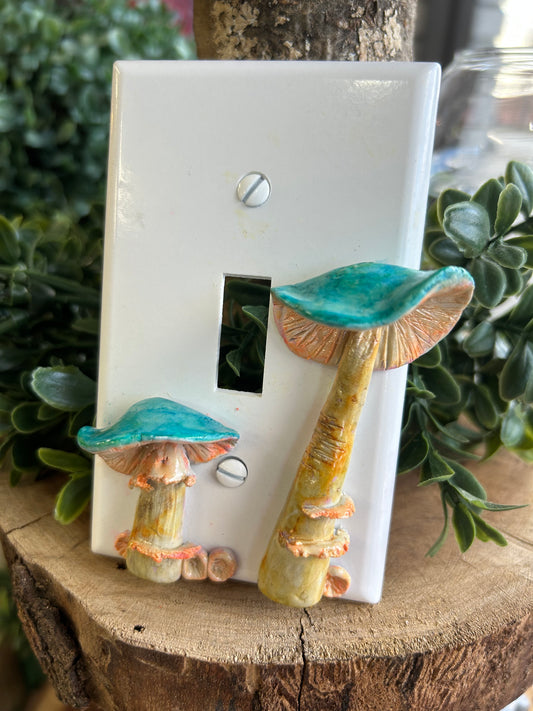 Mushroom switch plate cover