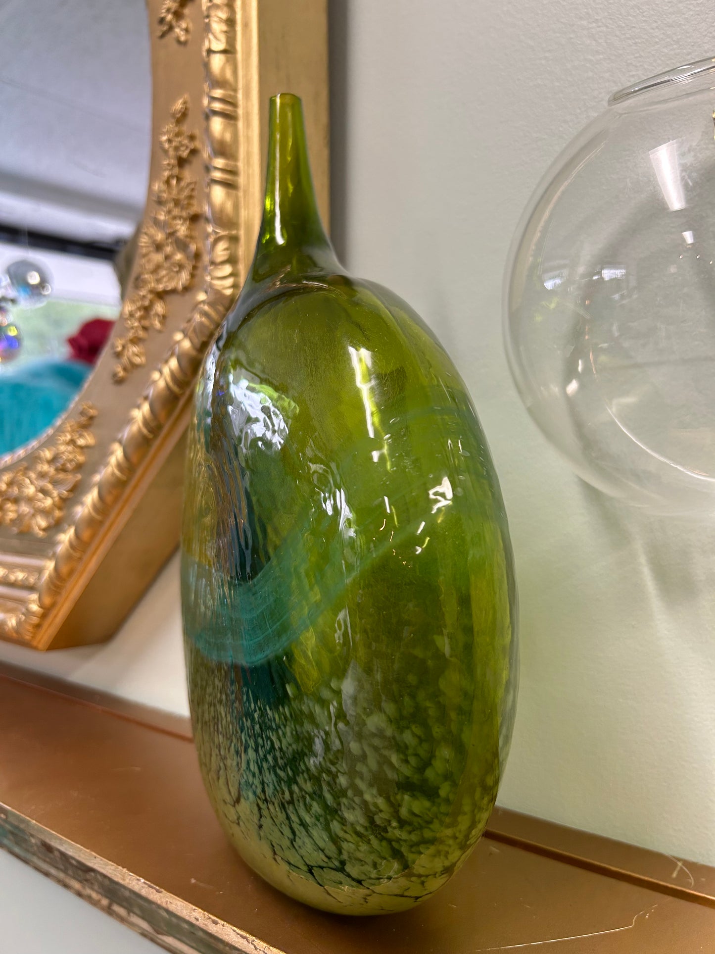 Blown glass bud vase